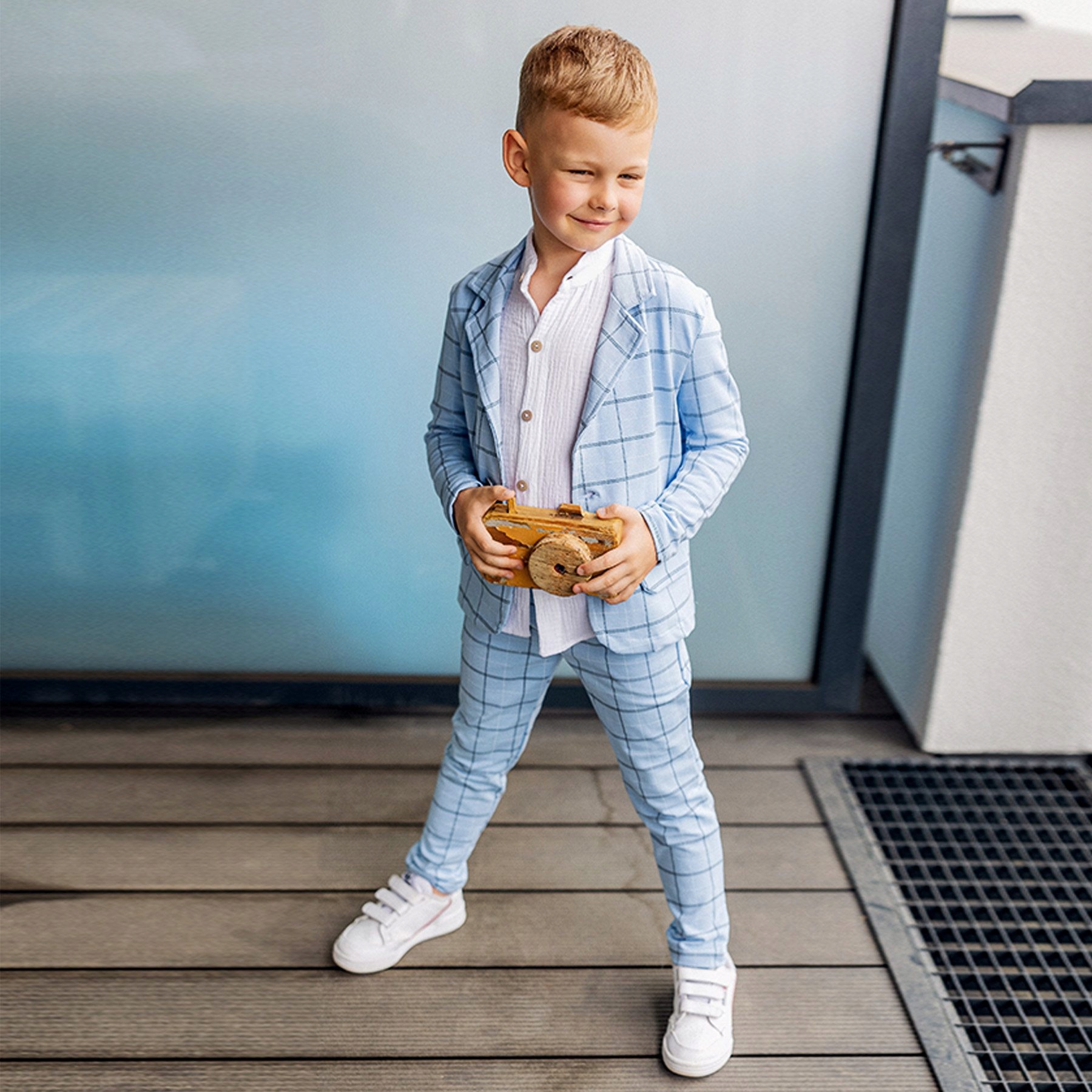 TuSzyte | Koszula muślinowa chłopięca R.116/122 Kolor biały