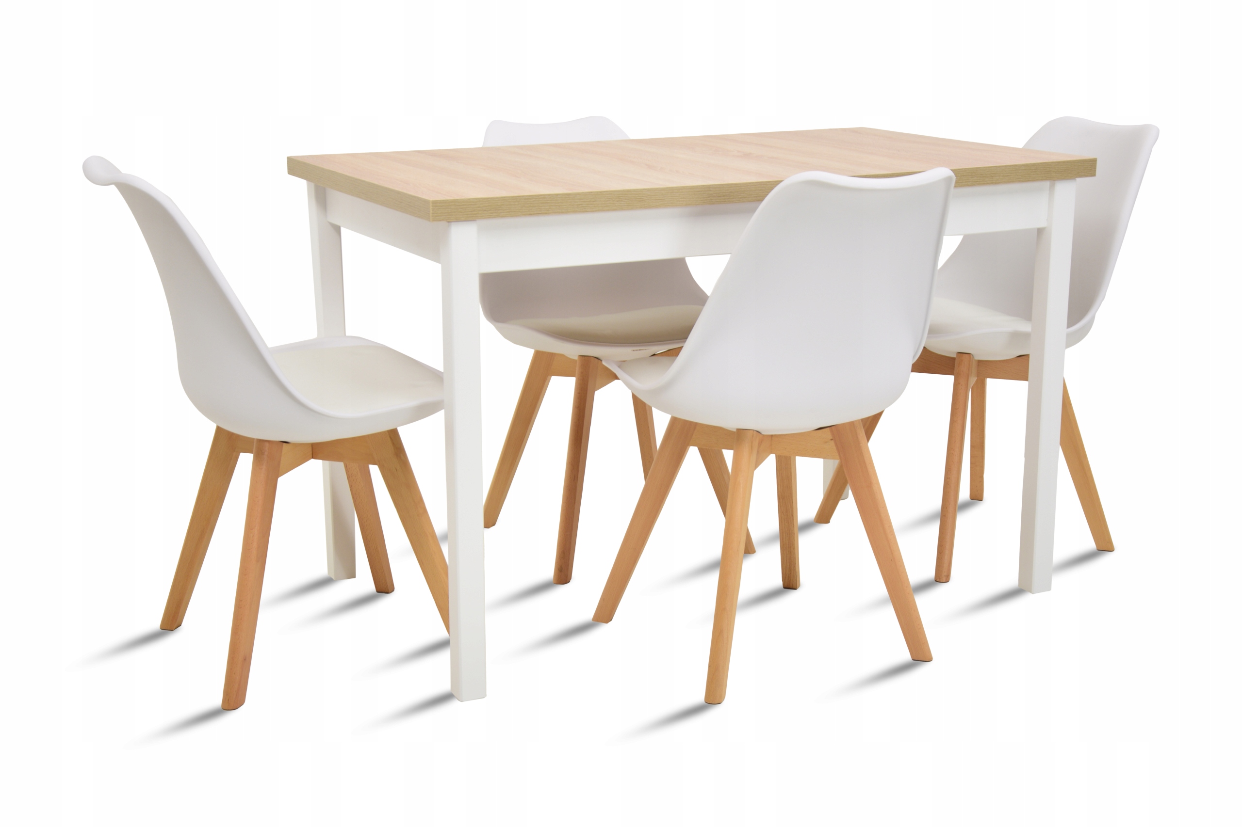 

Skandynawski zestaw stół 70x120/160 i 4 krzesła