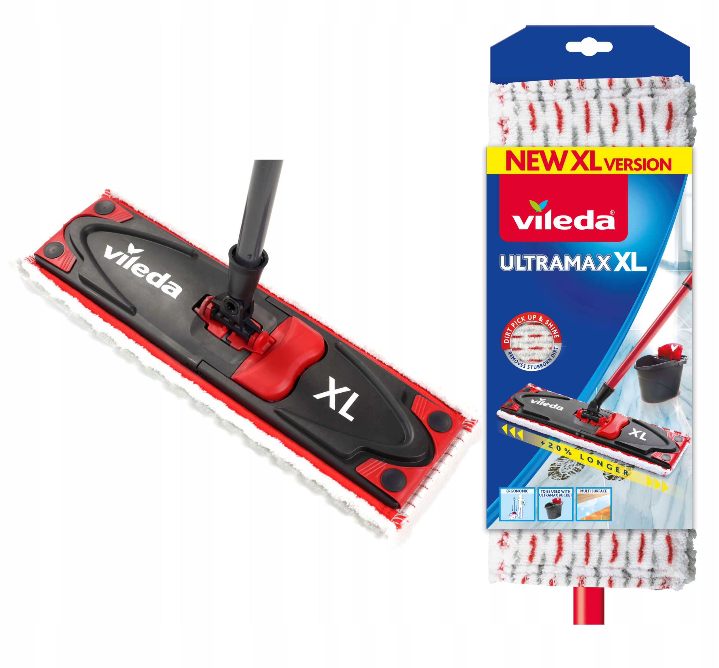Levně Plochý mop Vileda Ultramax XL teleskopická tyč