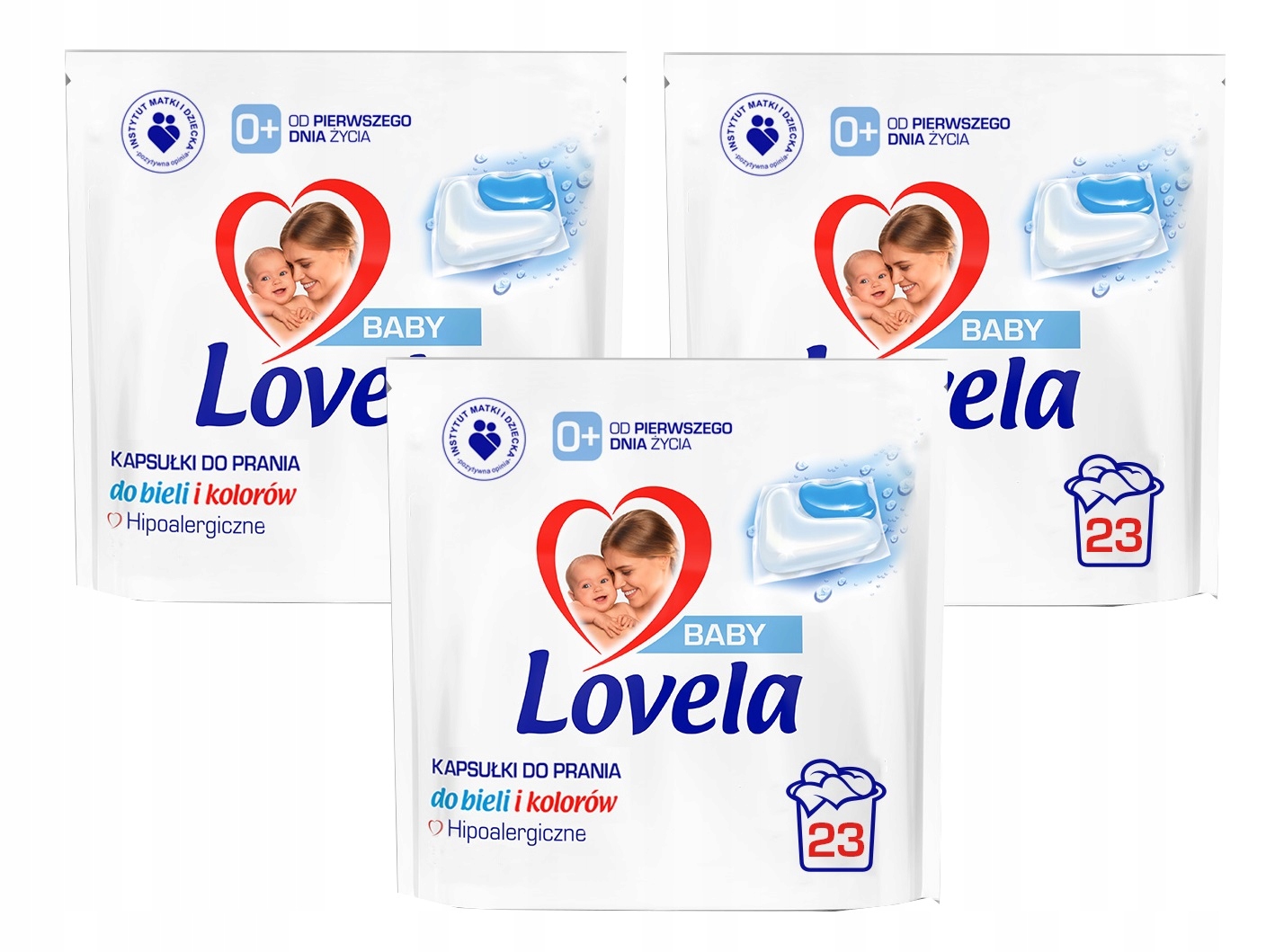 

Lovela Kapsułki do prania dla niemowląt 3x 23szt