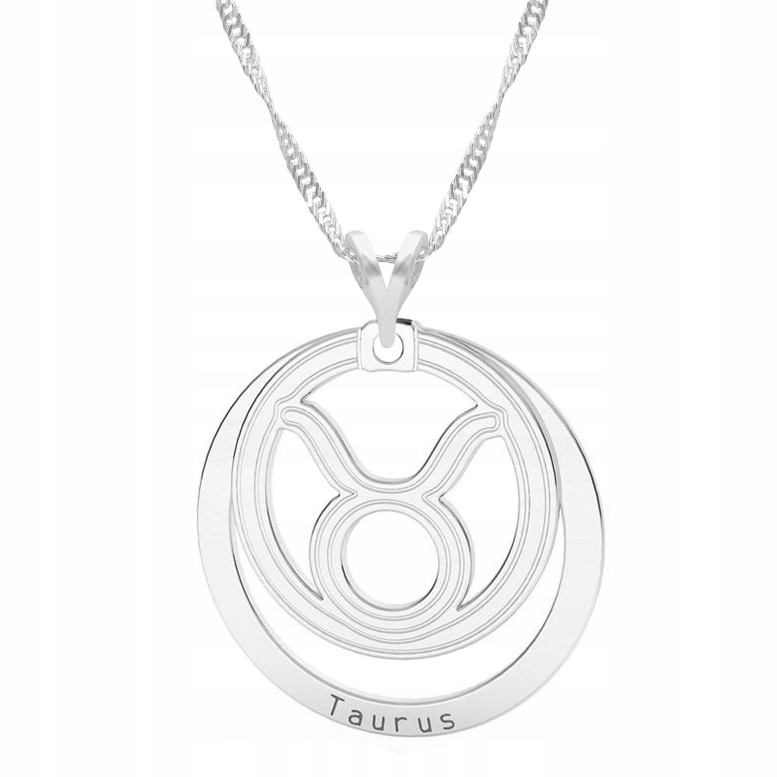 Stříbrný náhrdelník Znamení zvěrokruhu Býk Hvězdy Horoskop Astrologie Stříbro 925