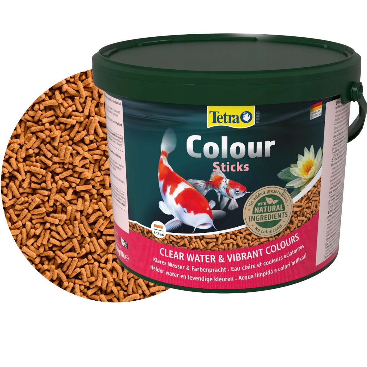 TETRA POND COLOUR STICKS 10L POKARM DLA RYB OCZKO