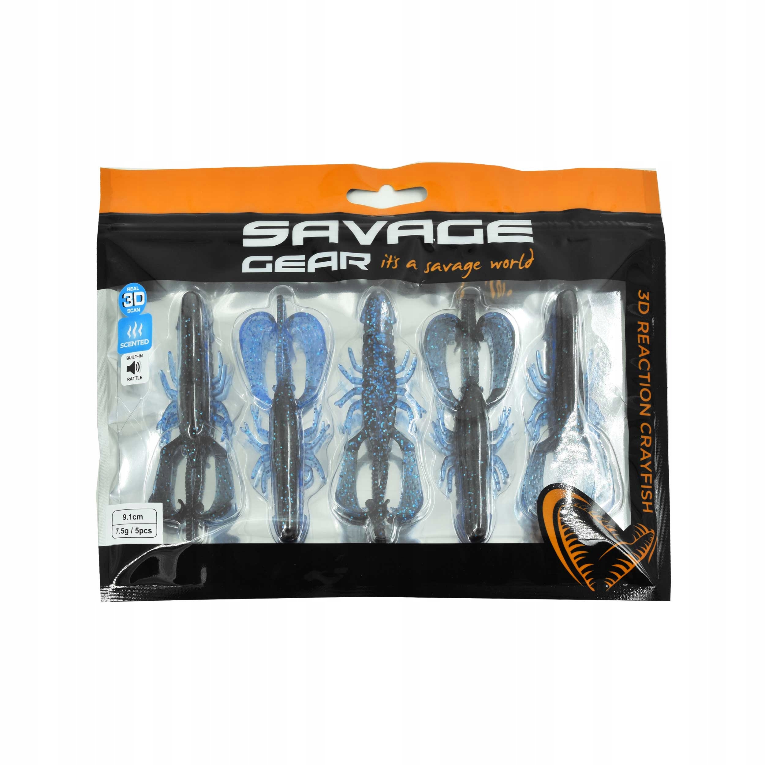 Przynęta rak raczek Savage Gear Reaction Crayfish blackblue 9.1cm 7.5g 5szt