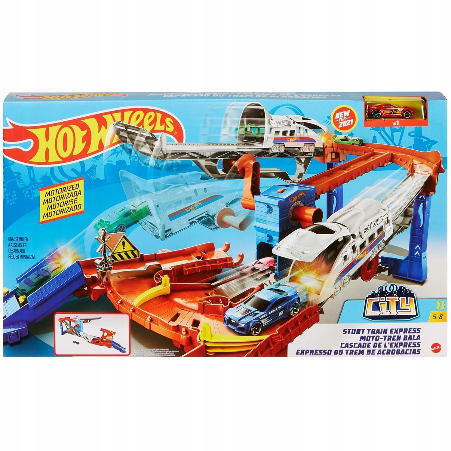 

Hot Wheels City Odjazdowy pociąg auto GRW38
