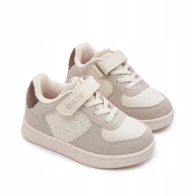 Sneakersy Dziecięce Lekkie Rzep Gumki Big Star TT374018 Beżowe 26