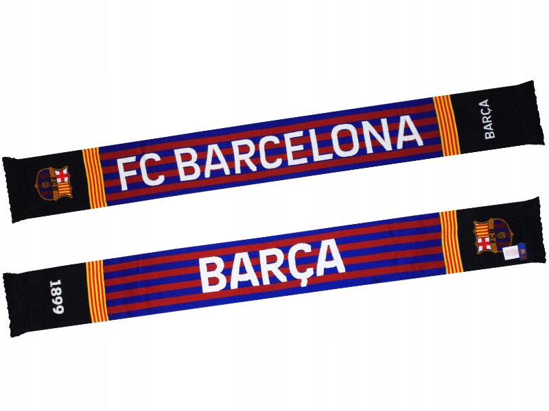 Dwustronny Oficjalny Szalik Fc Barcelona Barca Fcb