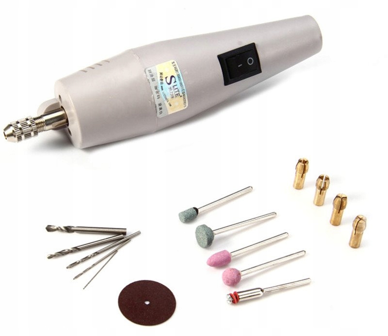 MINI WIERTARKA 12V W WALIZCE Z ZASILACZEM ZESTAW