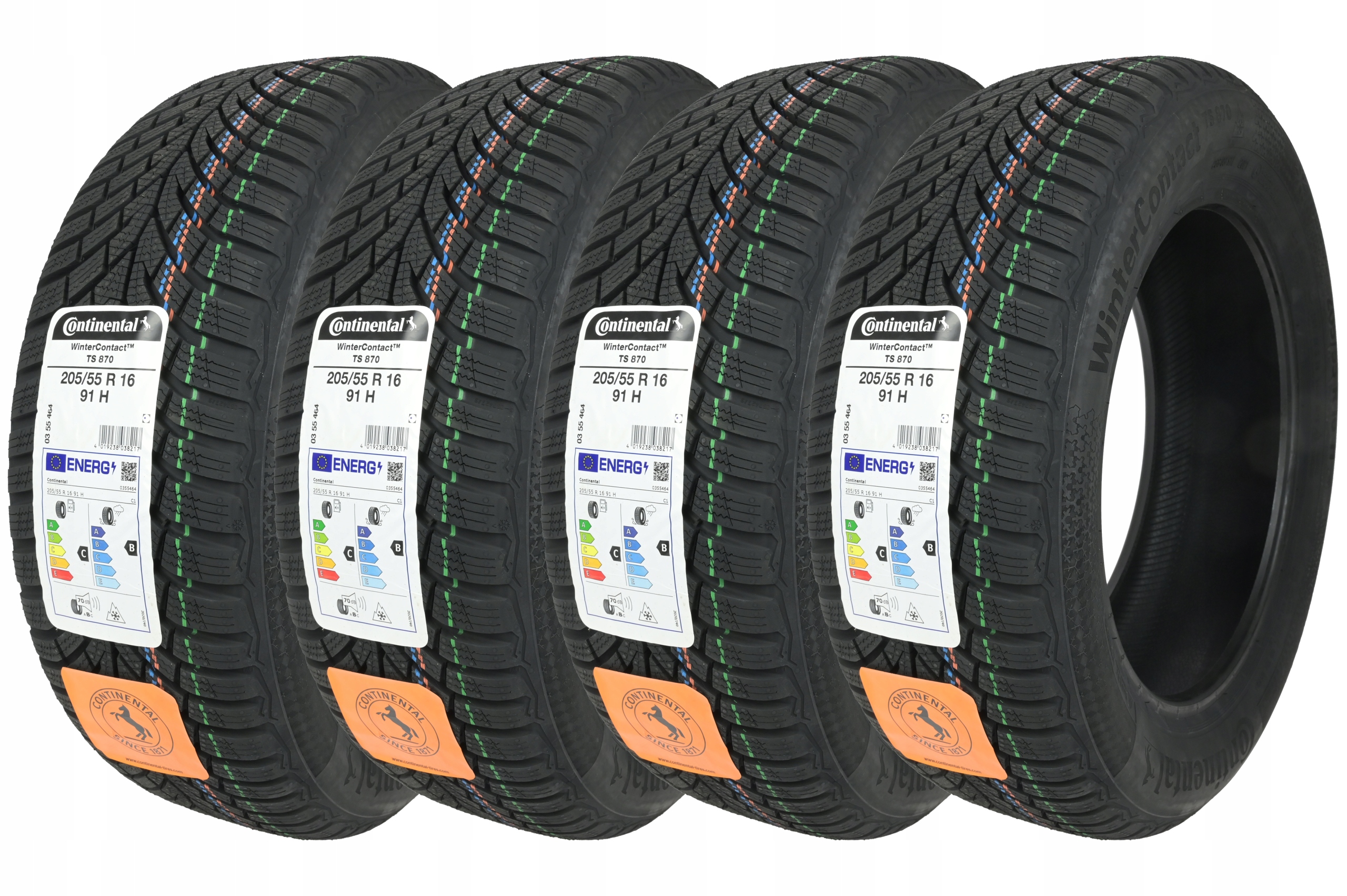 

4 x 205/55R16 91H Ts 870 Continental Zima