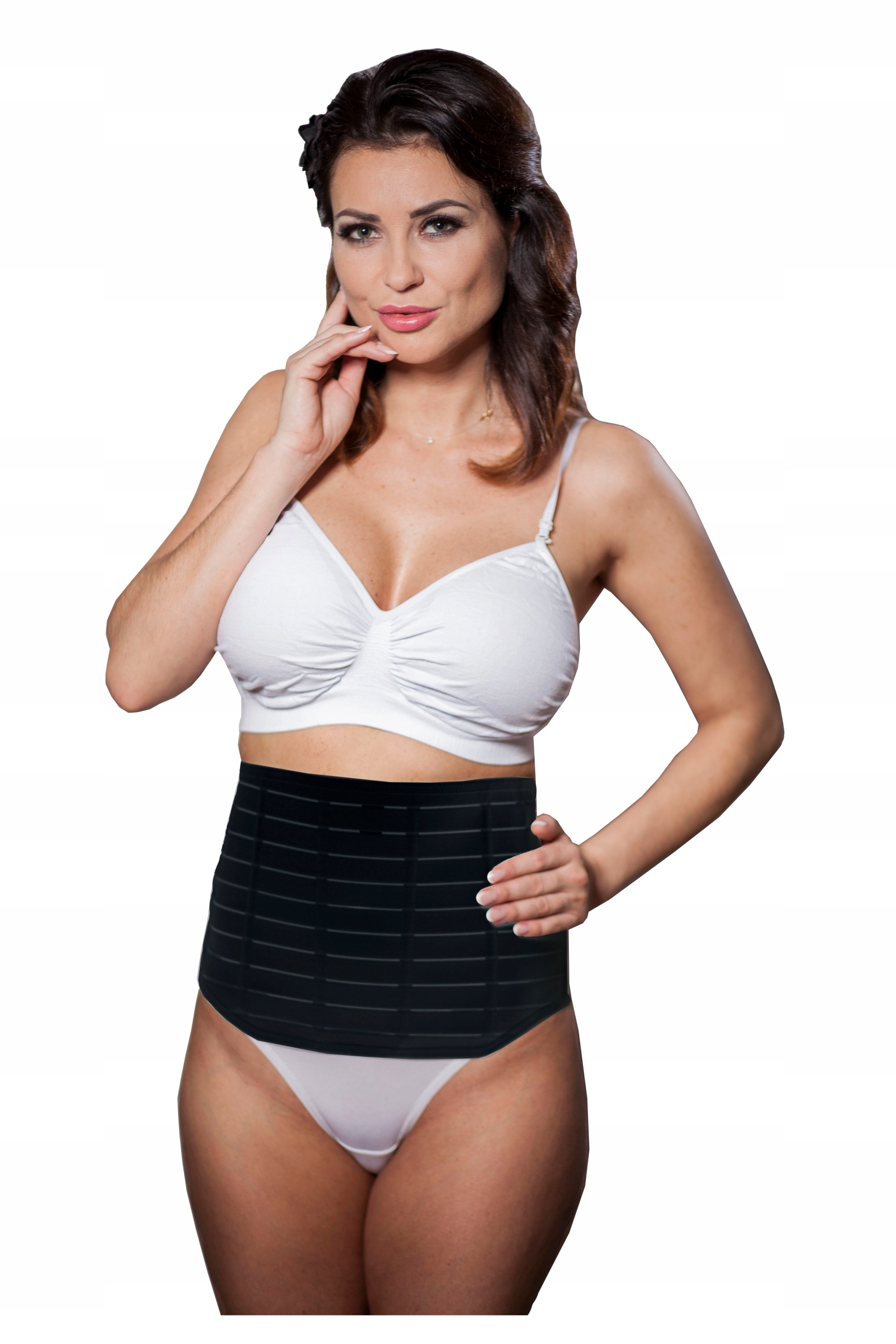 PAS POPORODOWY Z FISZBINAMI GORSET WYSZCZUPLAJĄCY BEŻOWY PASY ŚCIĄGAJĄCY Kod producenta 12