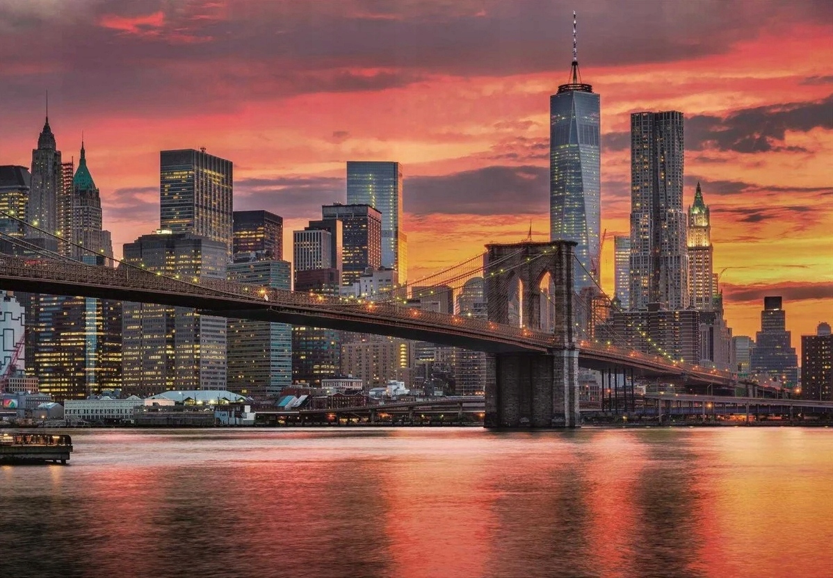 PUZZLE 1500 EL EAST RIVER NOWY JORK MOST ZMIERZCH