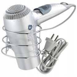 Držák Na Fén nástěnný stříbrný ocelový 9,5 cm Wenko