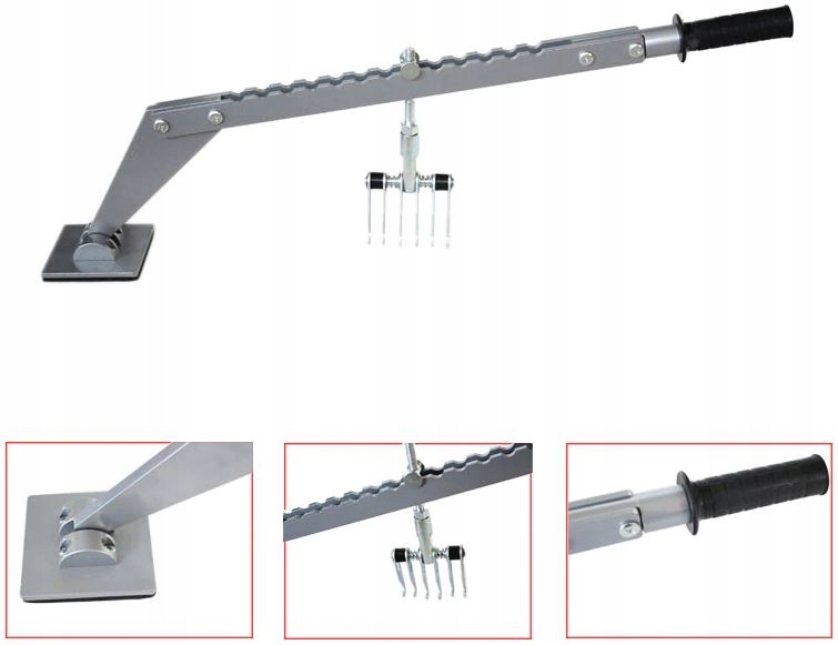 Rameno Stahovák Kleště Vytahovák Puller Spoter 6 Čelistí 640mm Velký Rychloupínací Stahovák