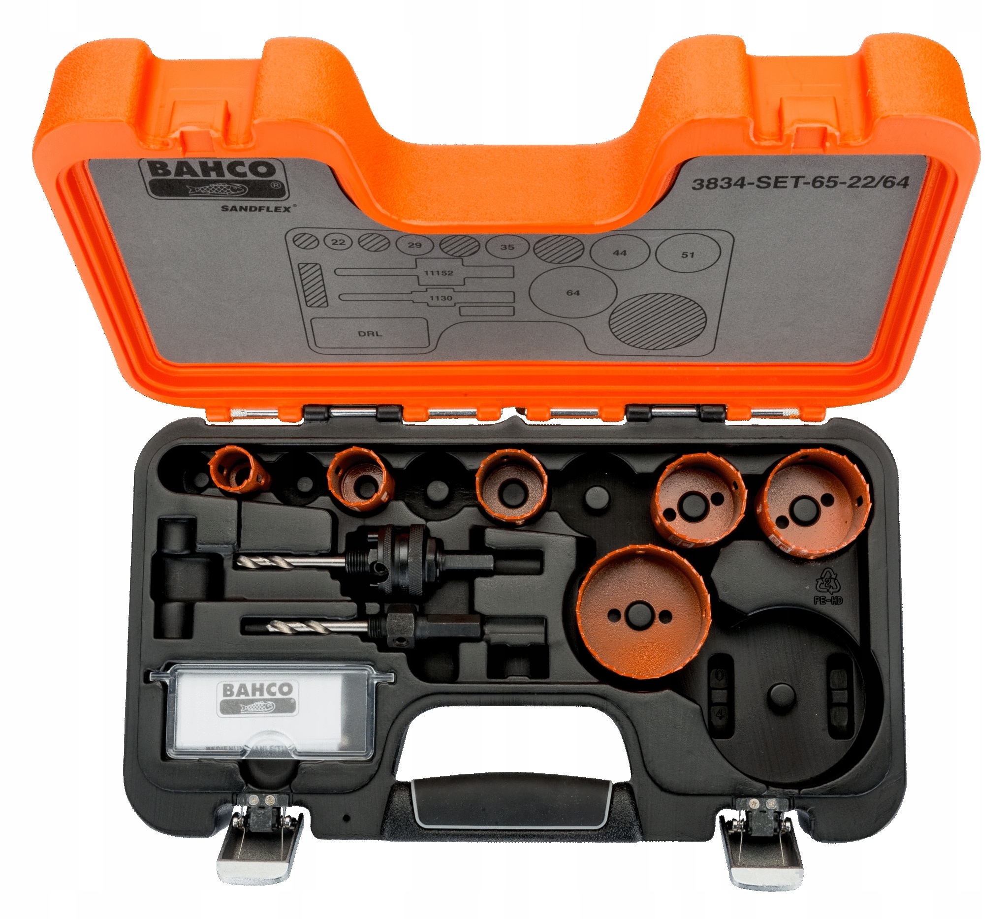 BAHCO 3834-SET-65-22/64 ZESTAW OTWORNIC SANDFLEX