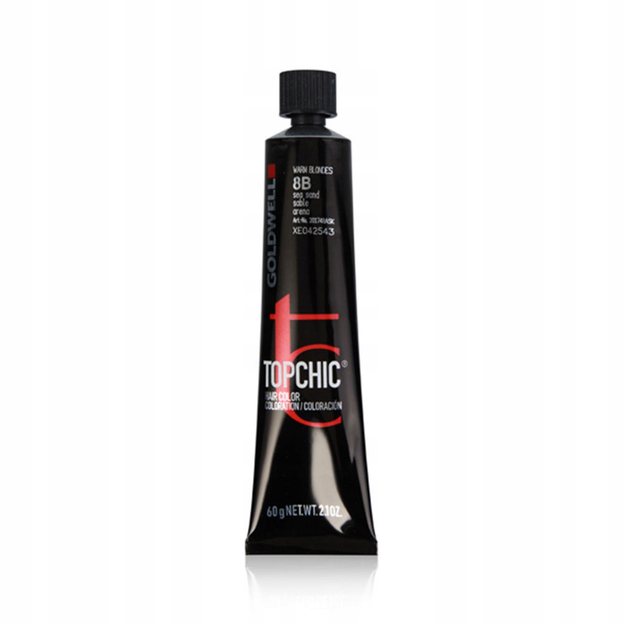 Goldwell, TopChic, Trvalá barva na vlasy, 8B Světlá blond béžová, 60 ml