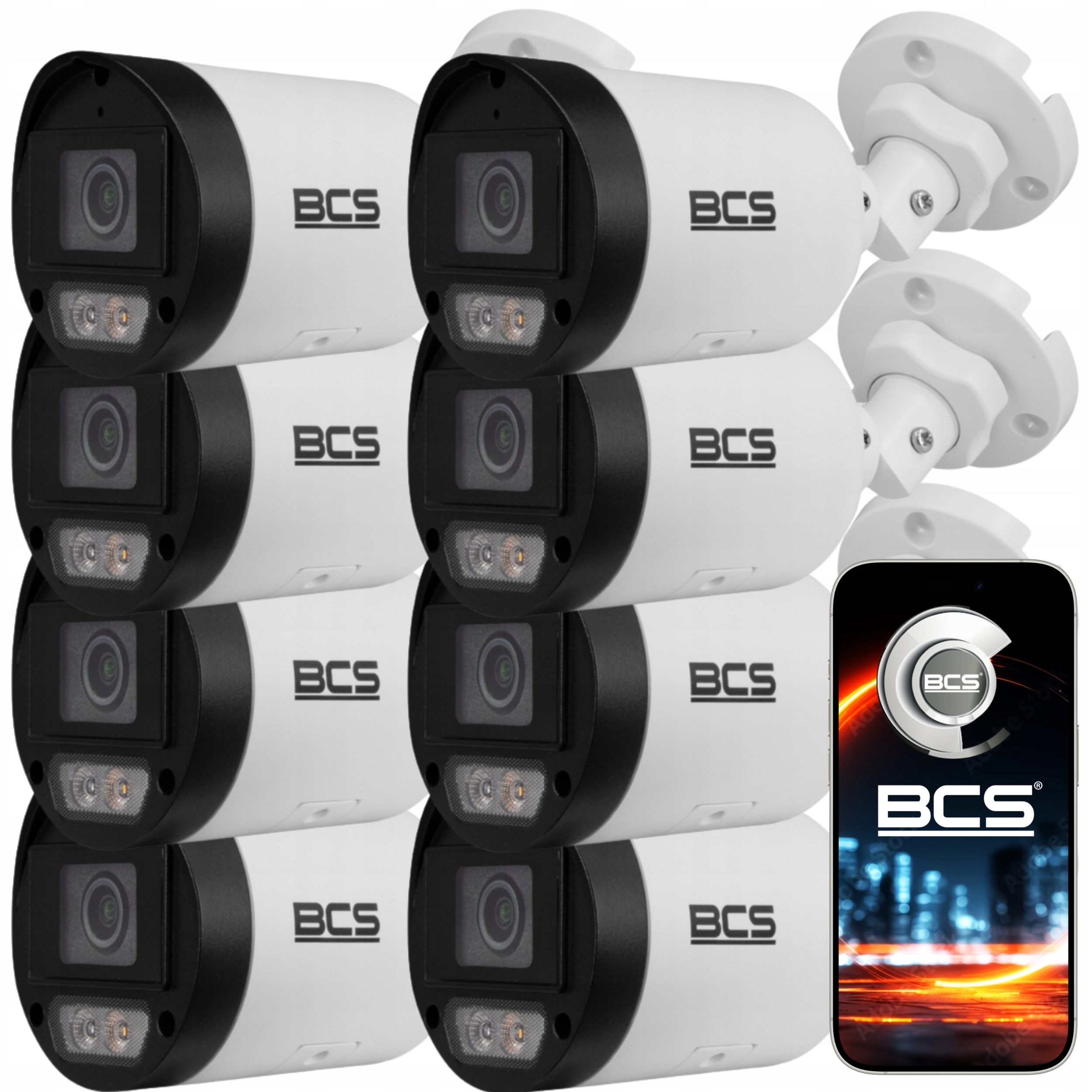 Kamera 8x BCS-P-TIP14FSR3L3-Ai 4MPX IR30M Mikrofon Detekcja IP67 Ai Bcs