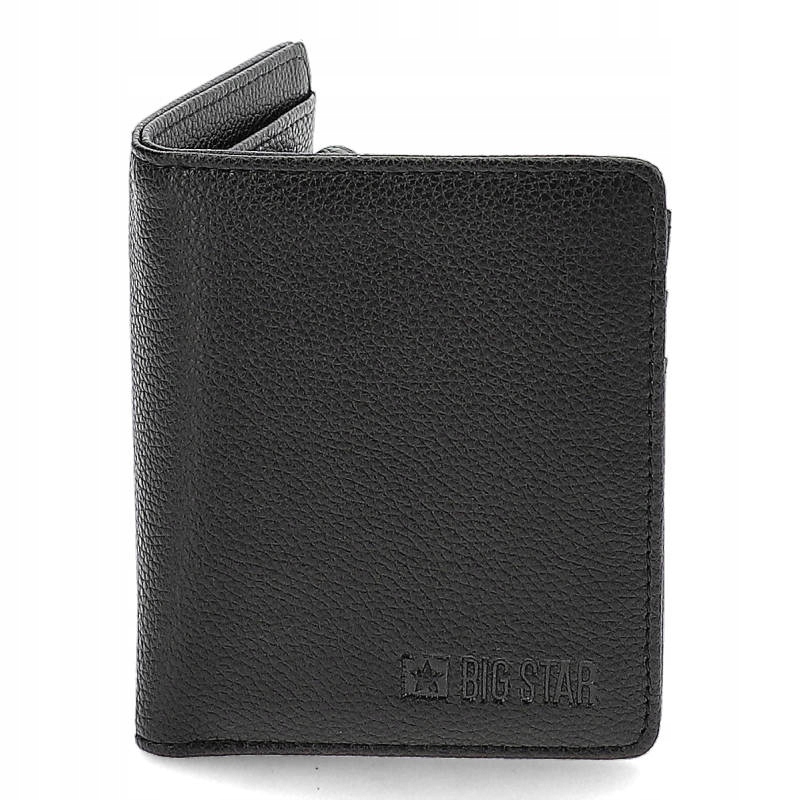 Czarny Stylowy Portfel Męski Big Star