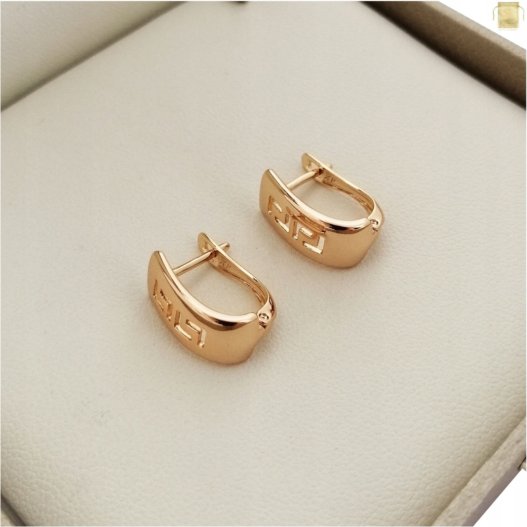 

Damskie Piękne Kolczyki Greckie Pozłacane Dla Niej