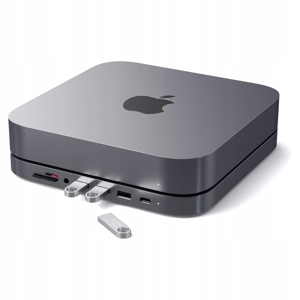 Satechi Aluminiowa Podstawka z Hubem Usb-c do Mac Mini Ciemnoszara