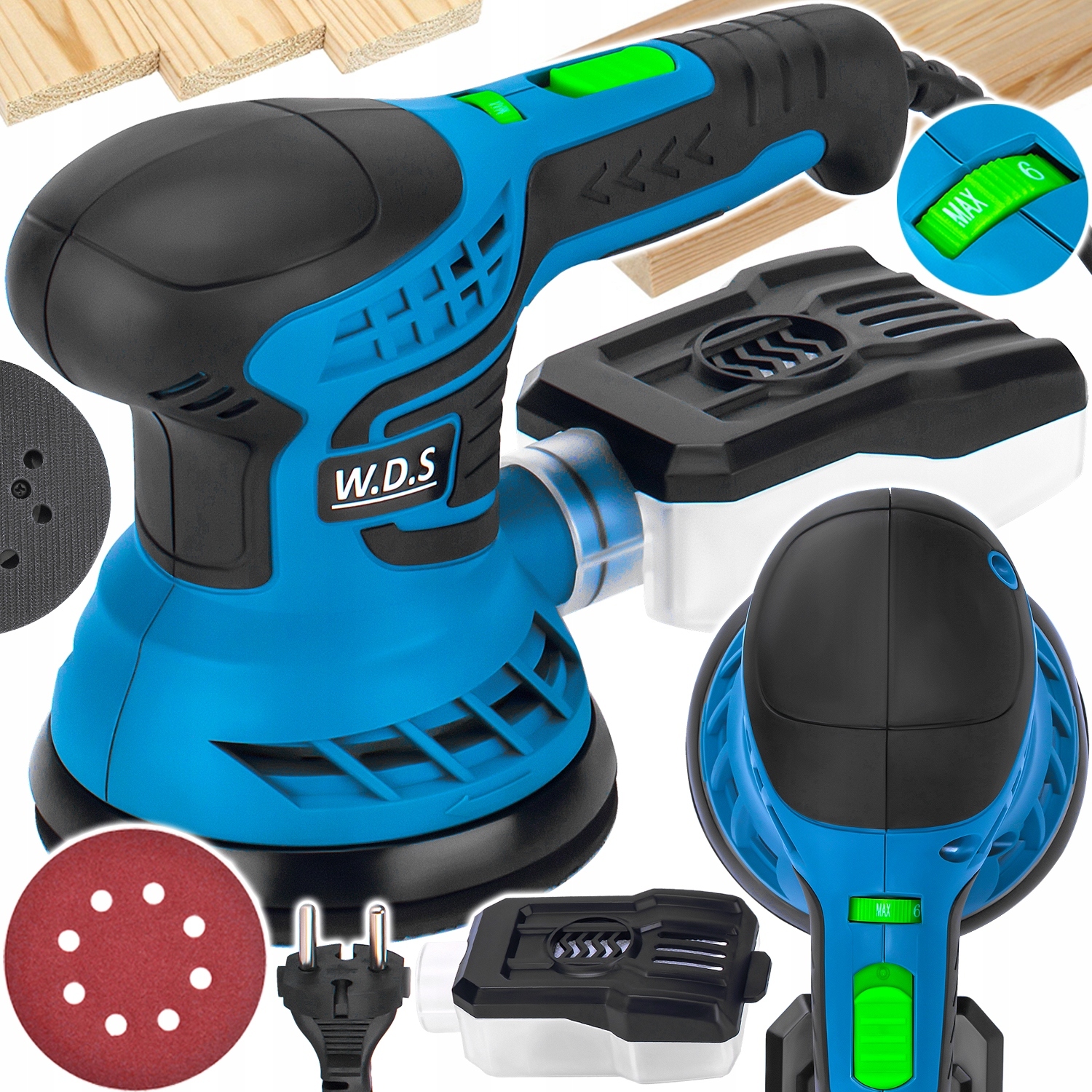 Szlifierka Oscylacyjna Mimośrodowa Wielofunkcyjna Drewna Metalu 125MM 1500W