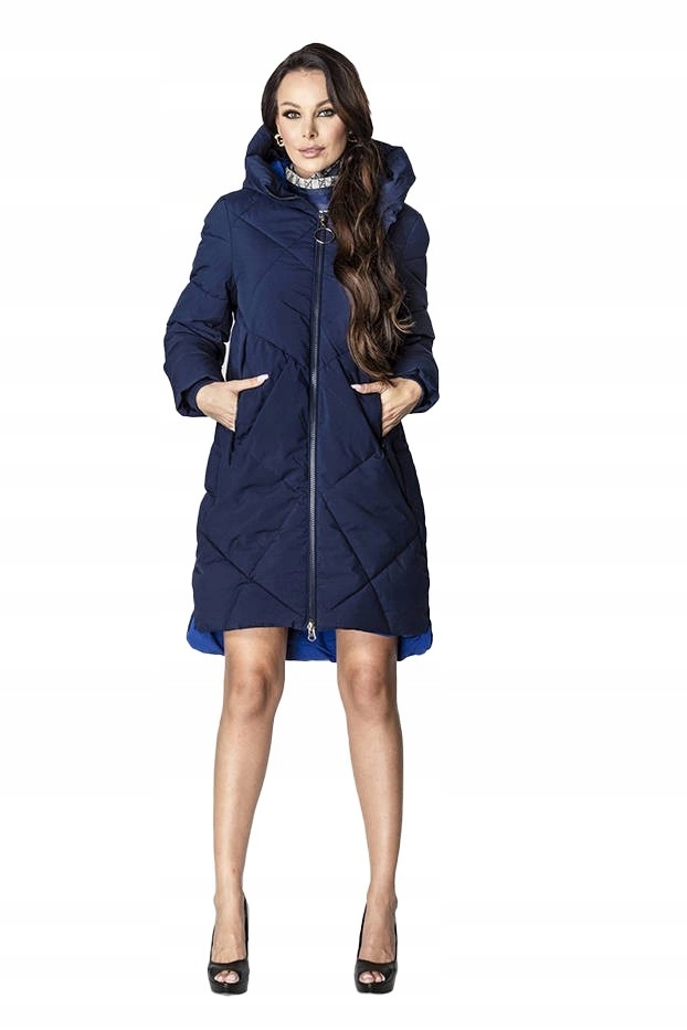 Zimní Bunda S Kapucí J9-067 Námořnická Modrá S (36)