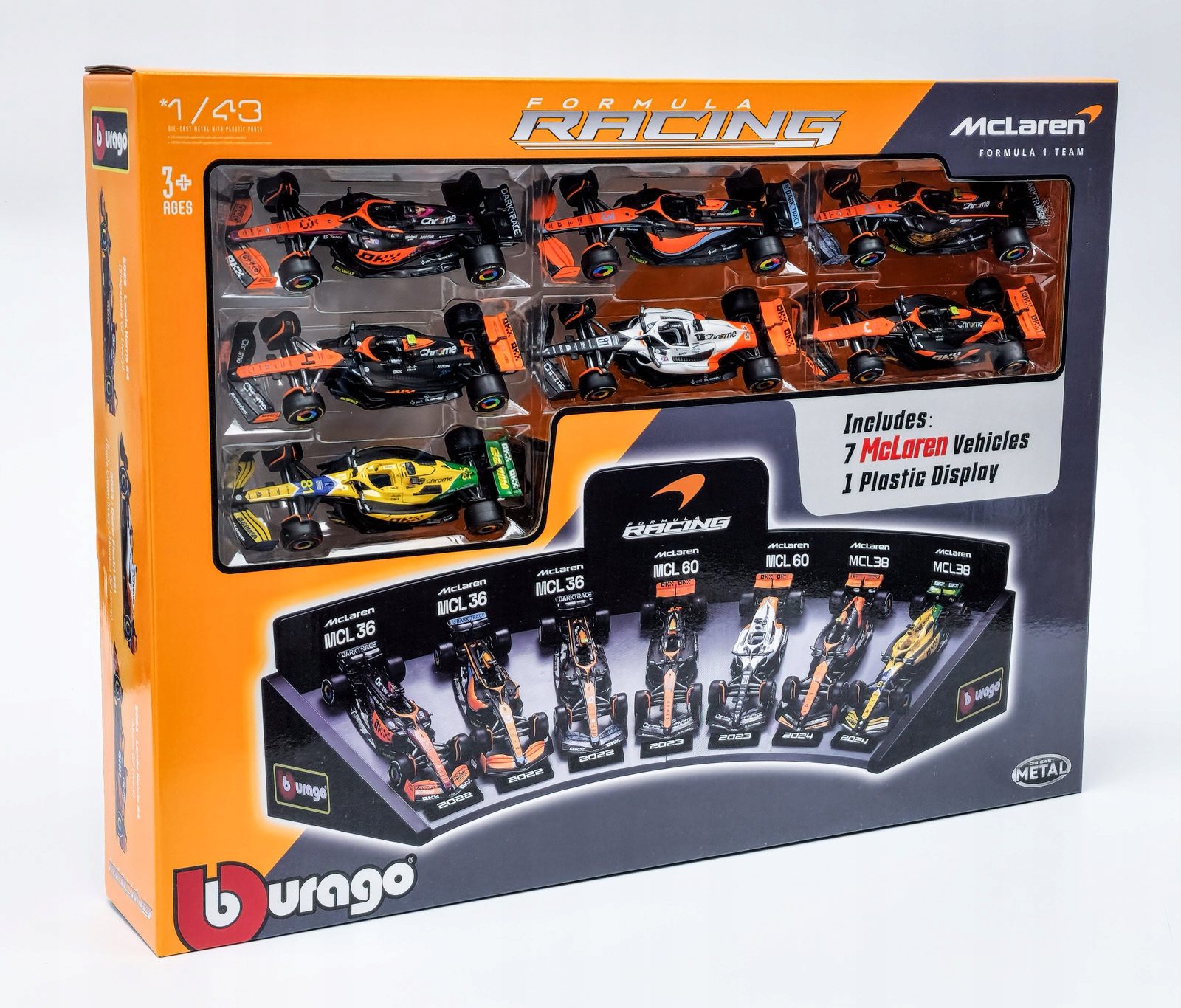 Set 7 pcs F1 McLaren podstavec Bburago 1:43