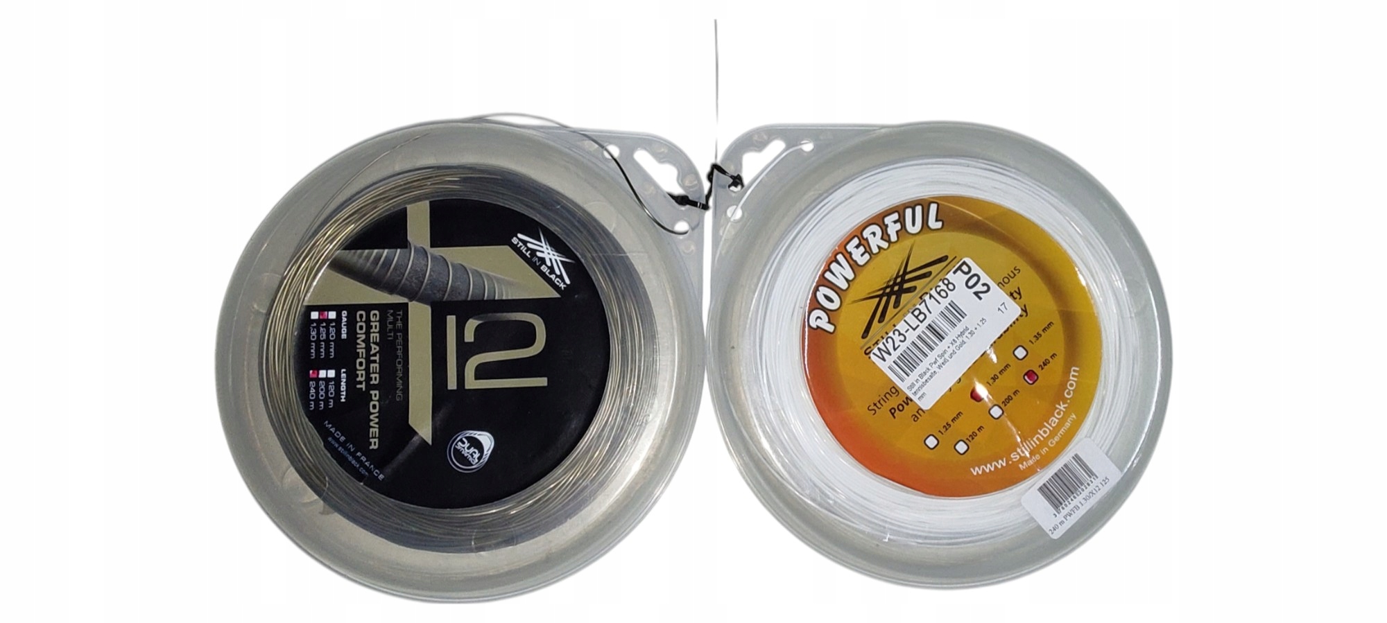 Sada 2KUSŮ Tenisových Výpletů Still In Black X8 1,30MM 200M Zlatá Bílá