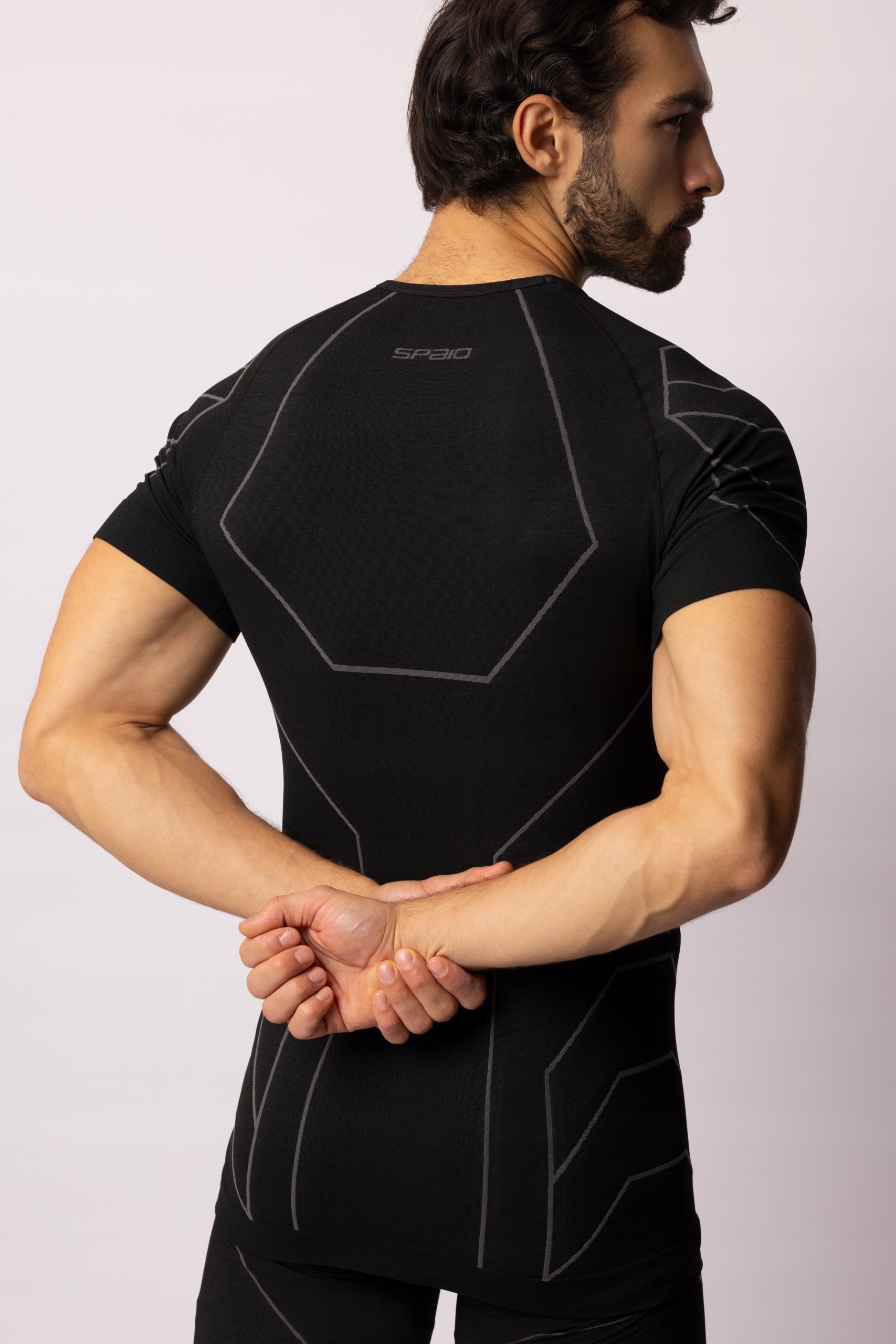 SPAIO RAPID Koszula krótki rękaw MOTOCYKLOWA termoaktywna M czarno szara Numer katalogowy producenta 050010081-050014-M