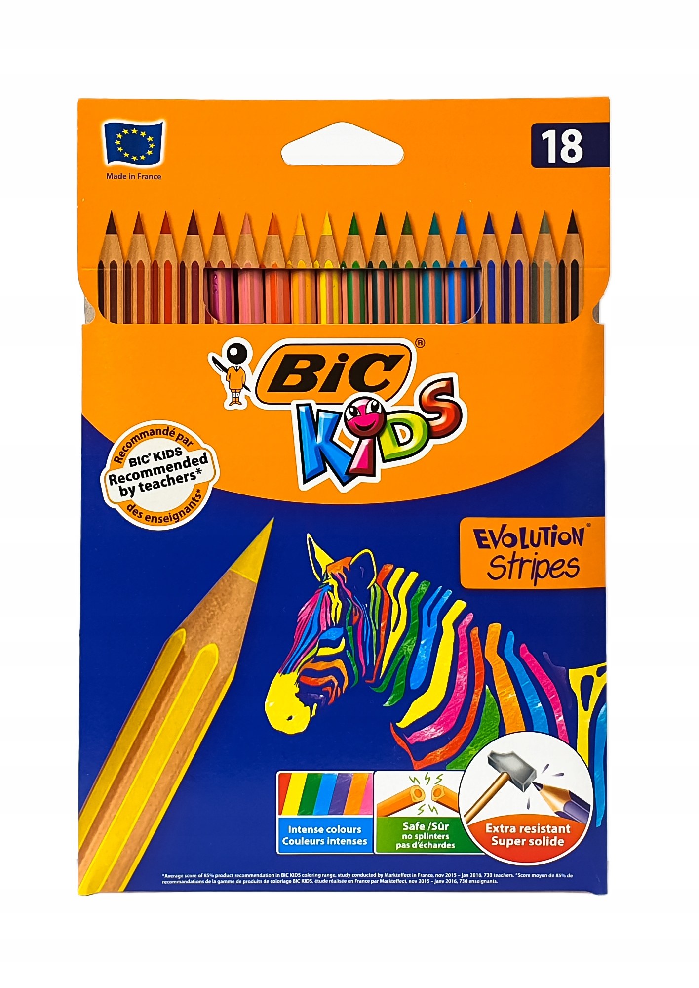 

Bic Kids Kredki Ołówkowe Evolution Stripes 18 Kol