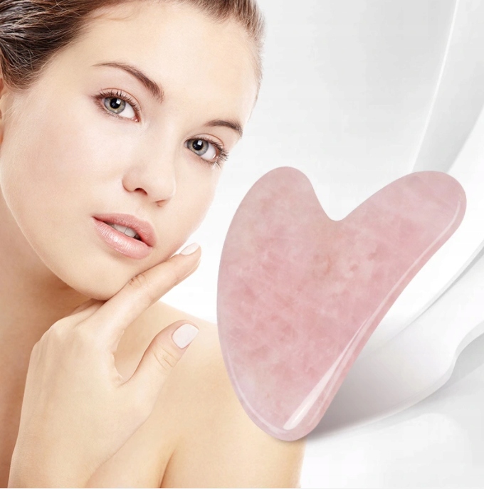 ZESTAW DO MASAŻU TWARZY PŁYTKA GUA SHA KWARC OLEJ Model MASAŻ TWARZY PŁYTKA GUA SHA KWARC OLEJEK