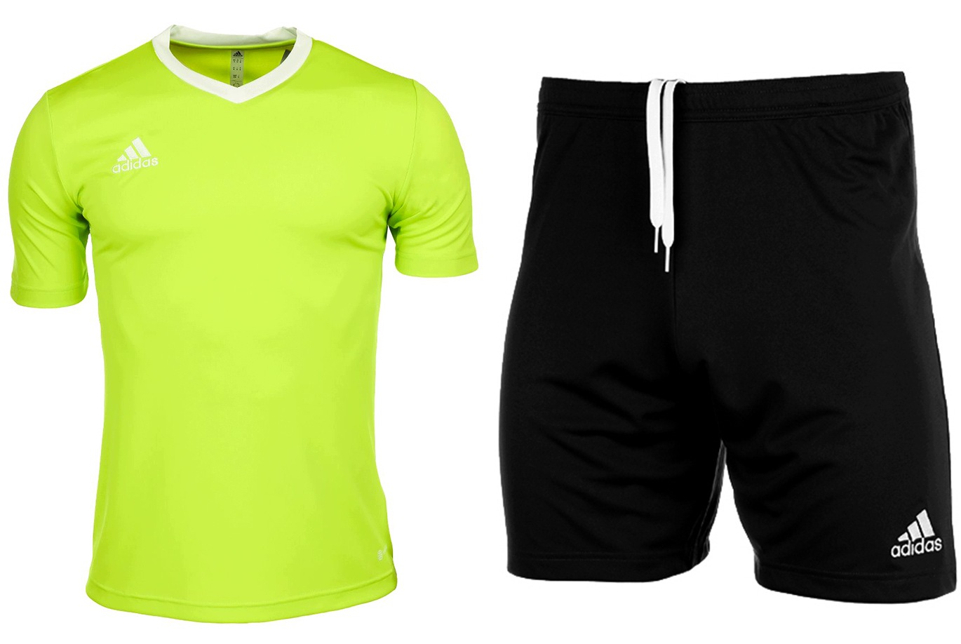 Limetkový fotbalový teplákovka adidas Entrada 22 Set Tričko Kraťasy vel. S