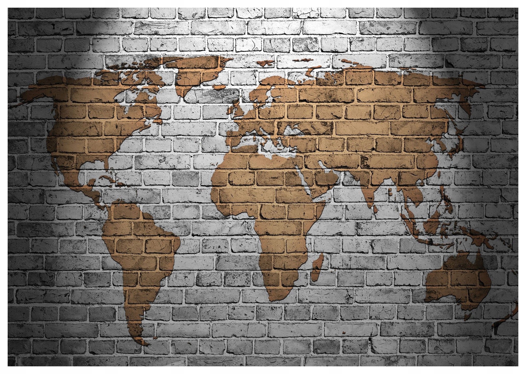 Fototapeta Mapa sveta vinylová tehla 368x254 lepidlo