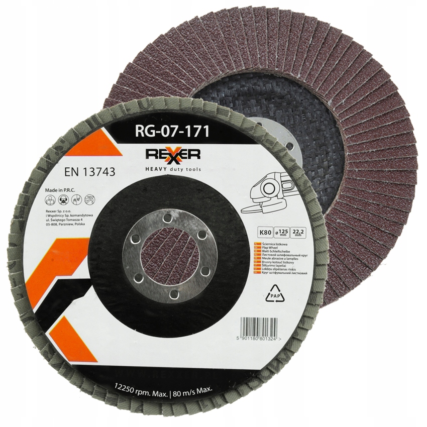 

Ściernica Listkowa K80 125 MM Lamelka