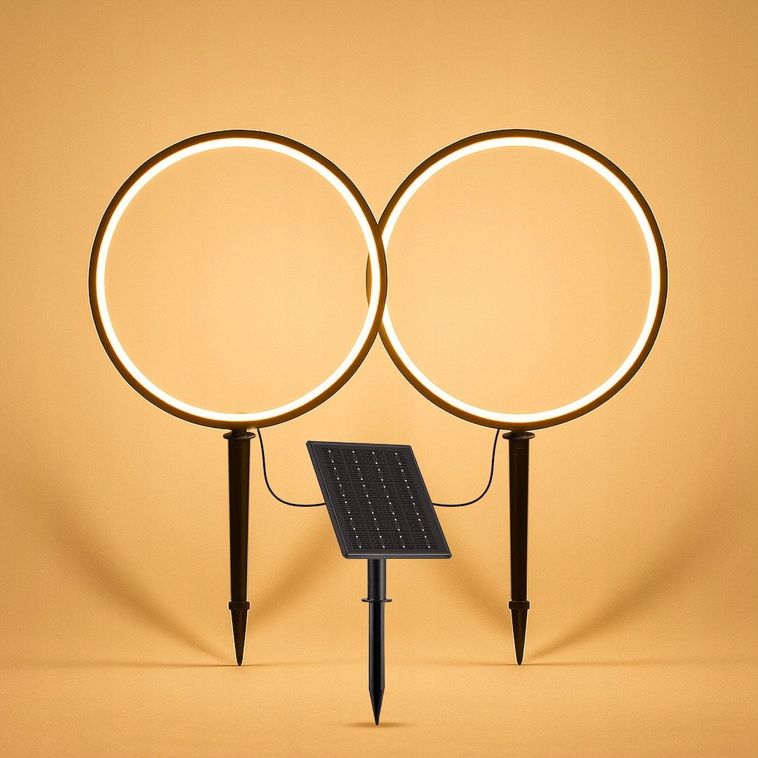 Solární Lampa Rings 2x1,5W 2x25lm 3000K