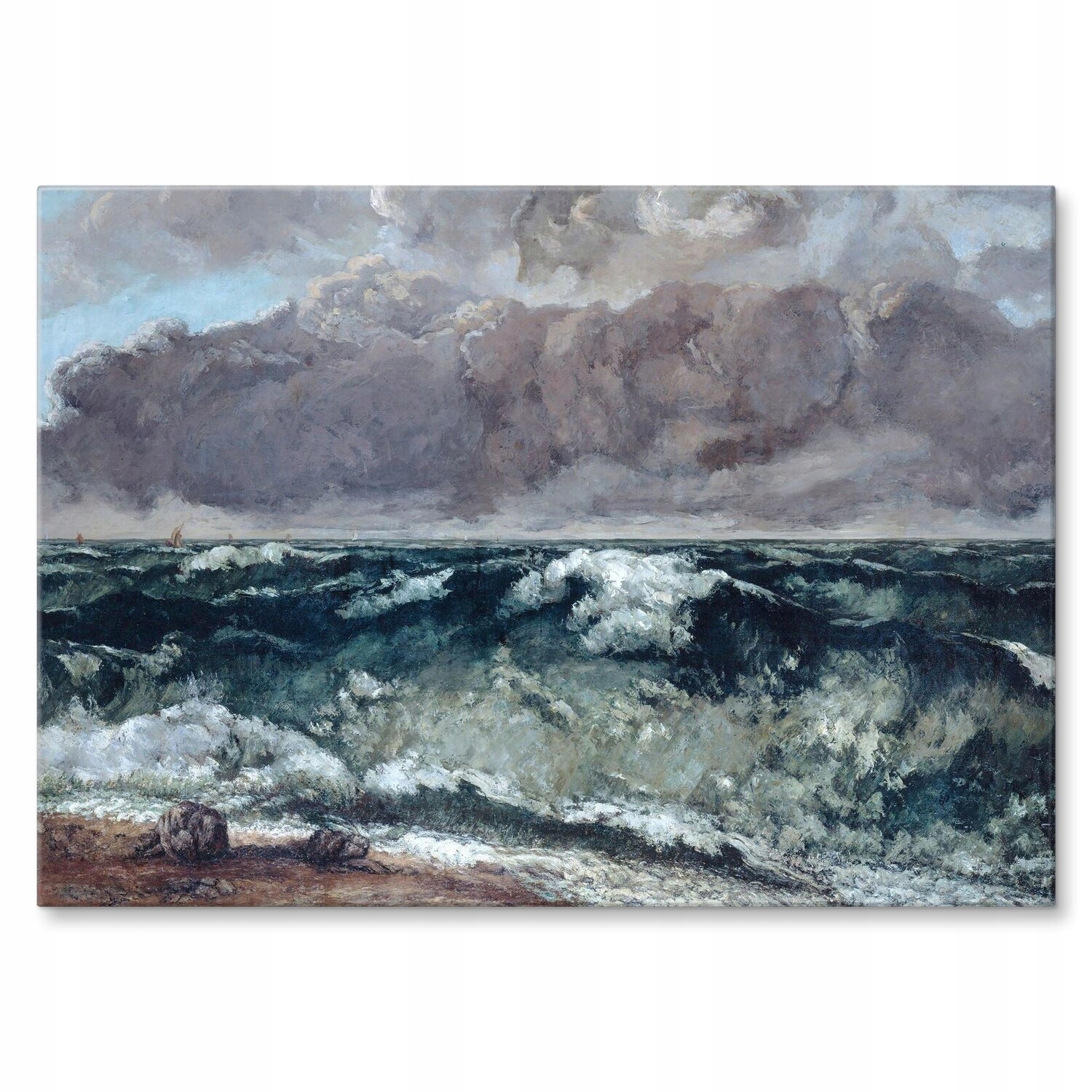 Kovový plakát The Wave Gustave Courbet Dárek 42 x 59 cm