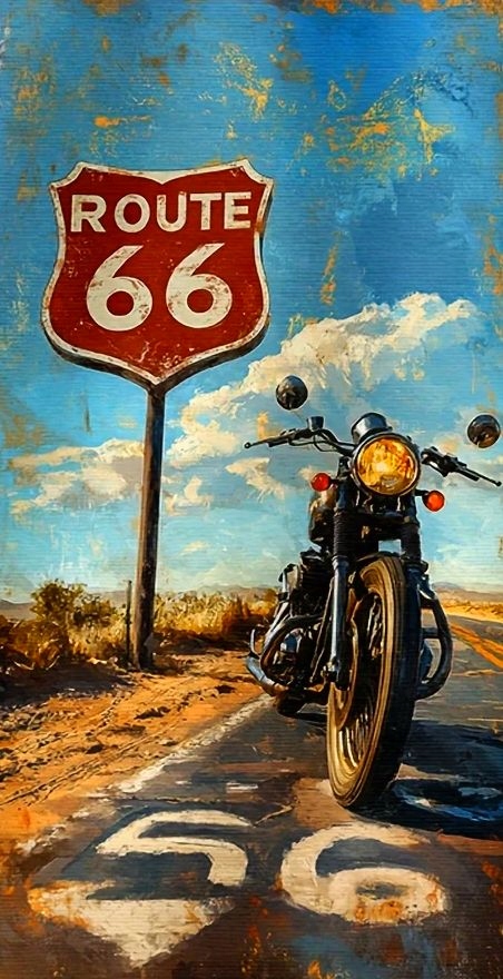 Motocyklový Ručník Route 66 Obrovský Plážový Ručník Pro Motorkáře 90x180