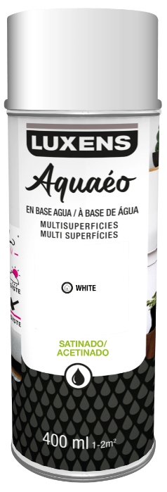 LUXENS FARBA NA BAZIE WODY SPRAY WODNY BIAŁY SATYNOWY POŁYSK PÓŁMAT 400ML