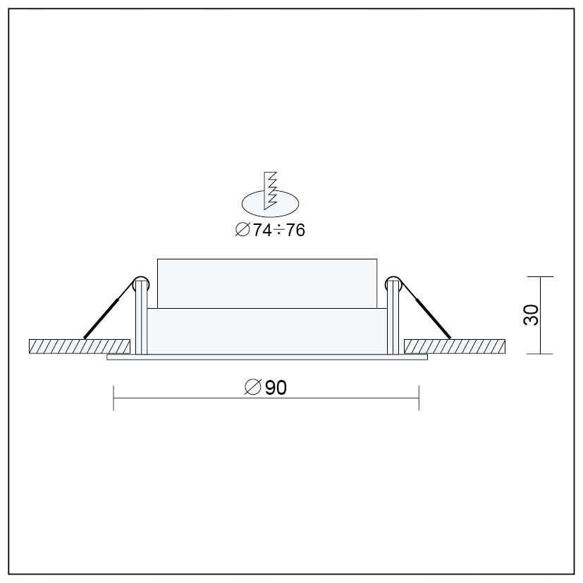 OPRAWA HALOGENOWA LED SUFITOWA GU10 BIAŁA Długość/wysokość 9 cm