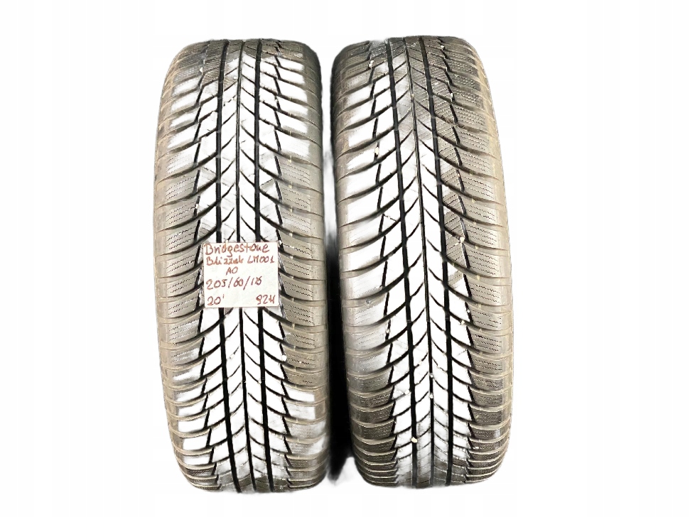 2x BRIDGESTONE BLIZZAK LM001 205/60R16 2020 8mm