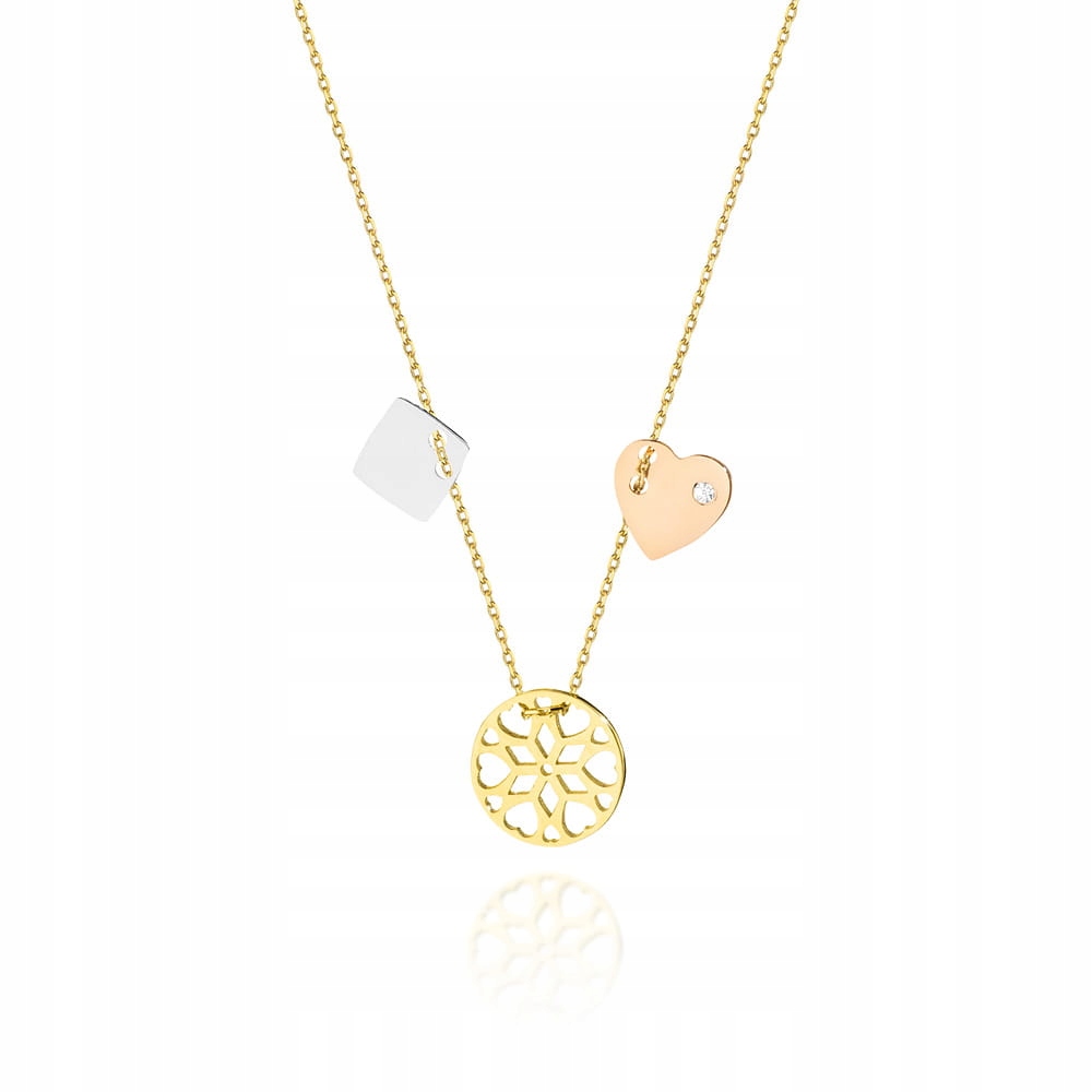 

Złota celebrytka 3 kolory złota brylanty próba 585