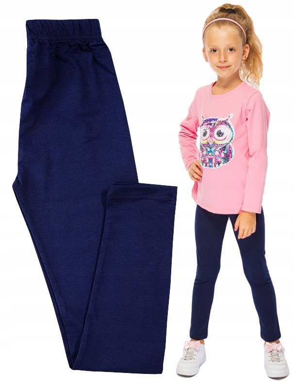 

Getry Legginsy Gładkie granat 134 H004W