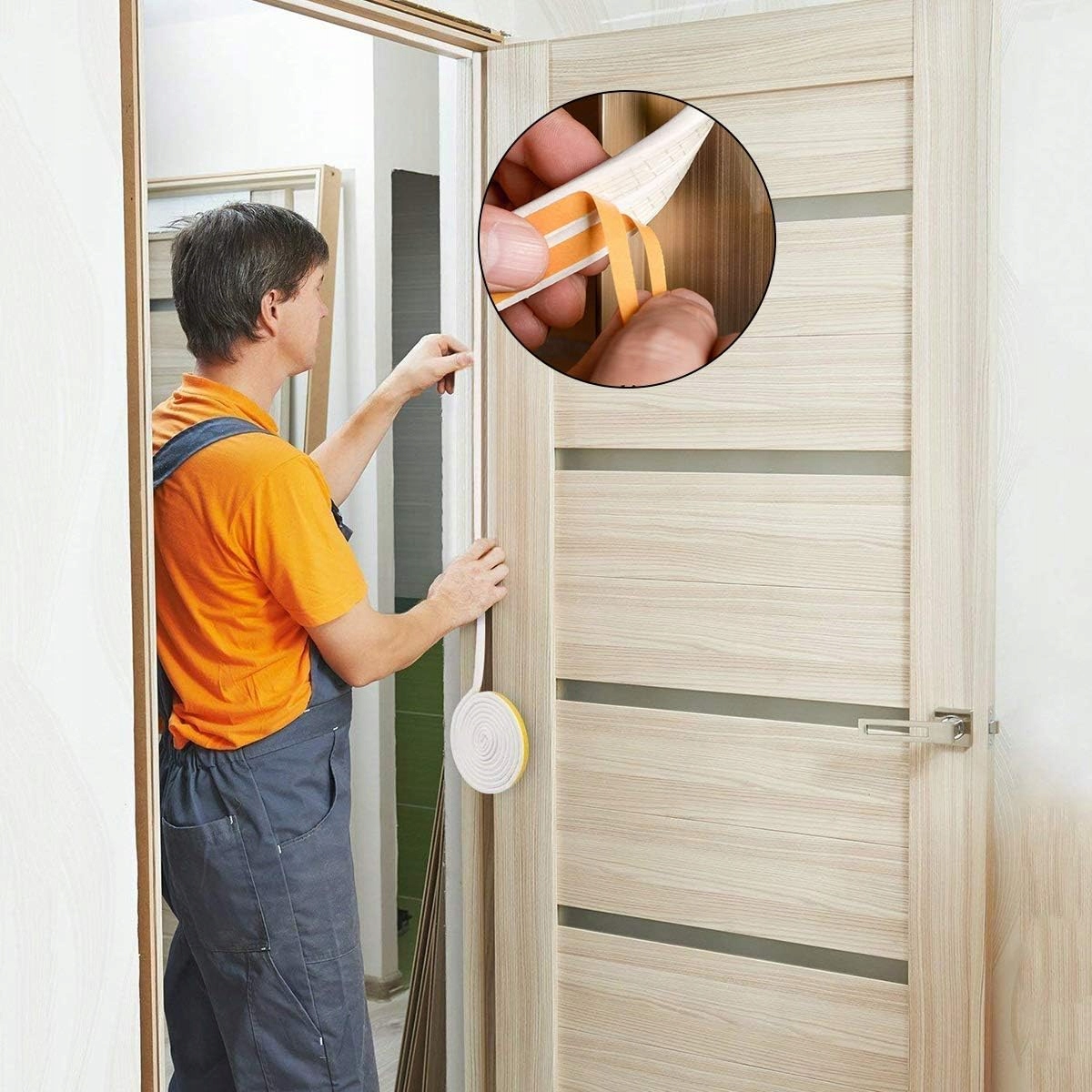 USZCZELKA DO OKNA DRZWI SAMOPRZYLEPNA PIANKA GĄBKA TAŚMA USZCZELNIAJĄCA 12M Marka Bedee