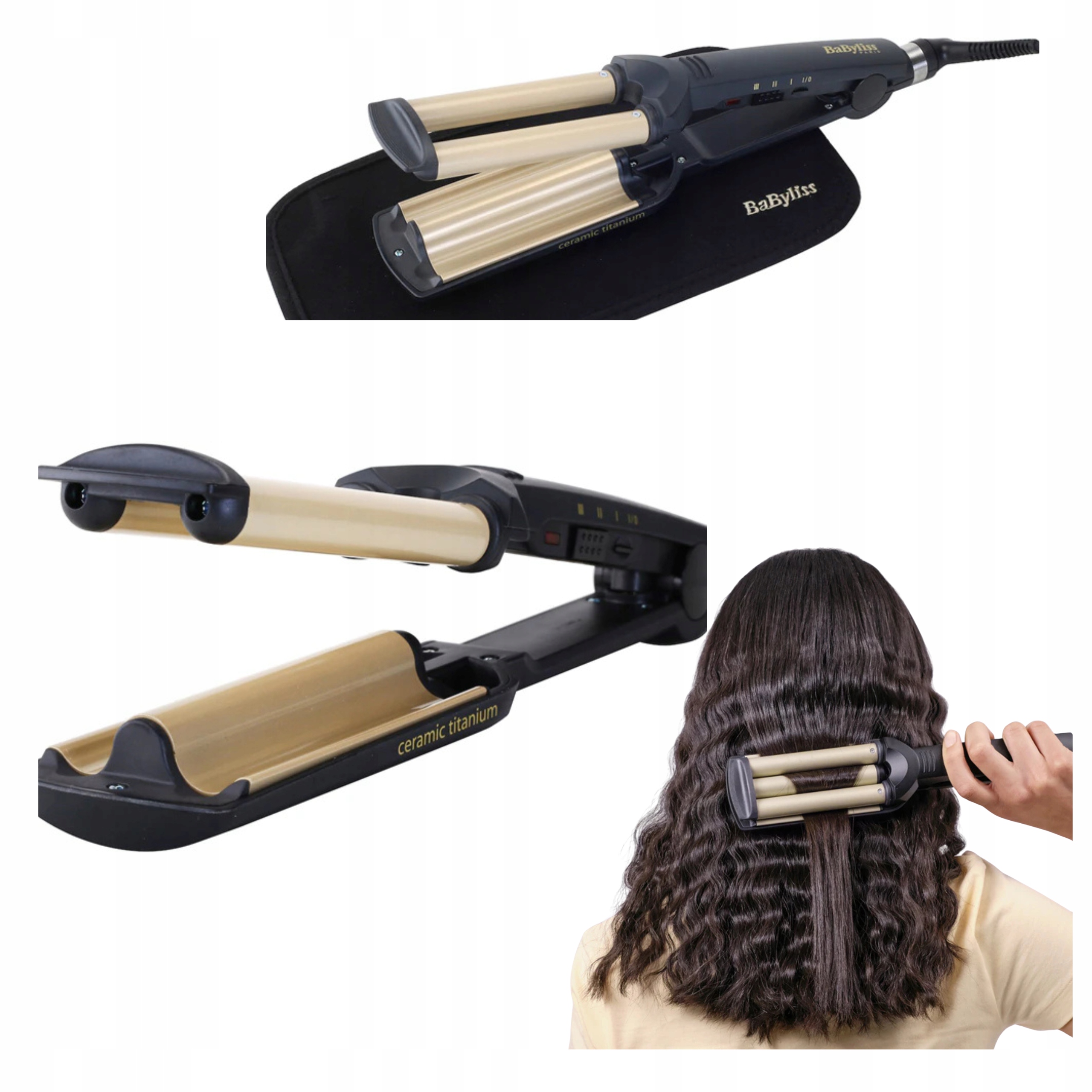 Lokówka karbownica Falownica do włosów Babyliss do stylizacji Fal Loków