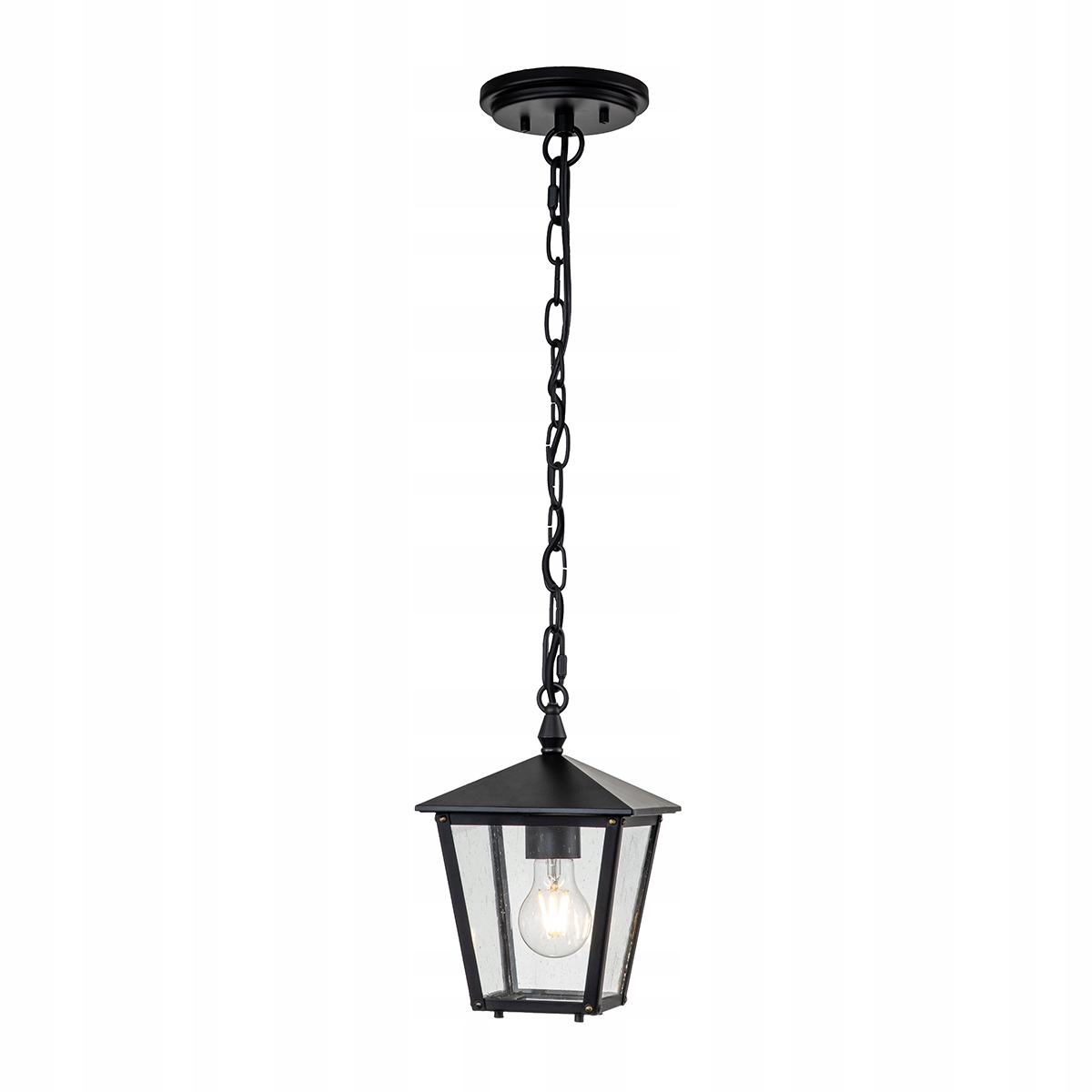 Vonkajšia závesná lampa čierna E27 60W IP44 Huntersfield Hinkley