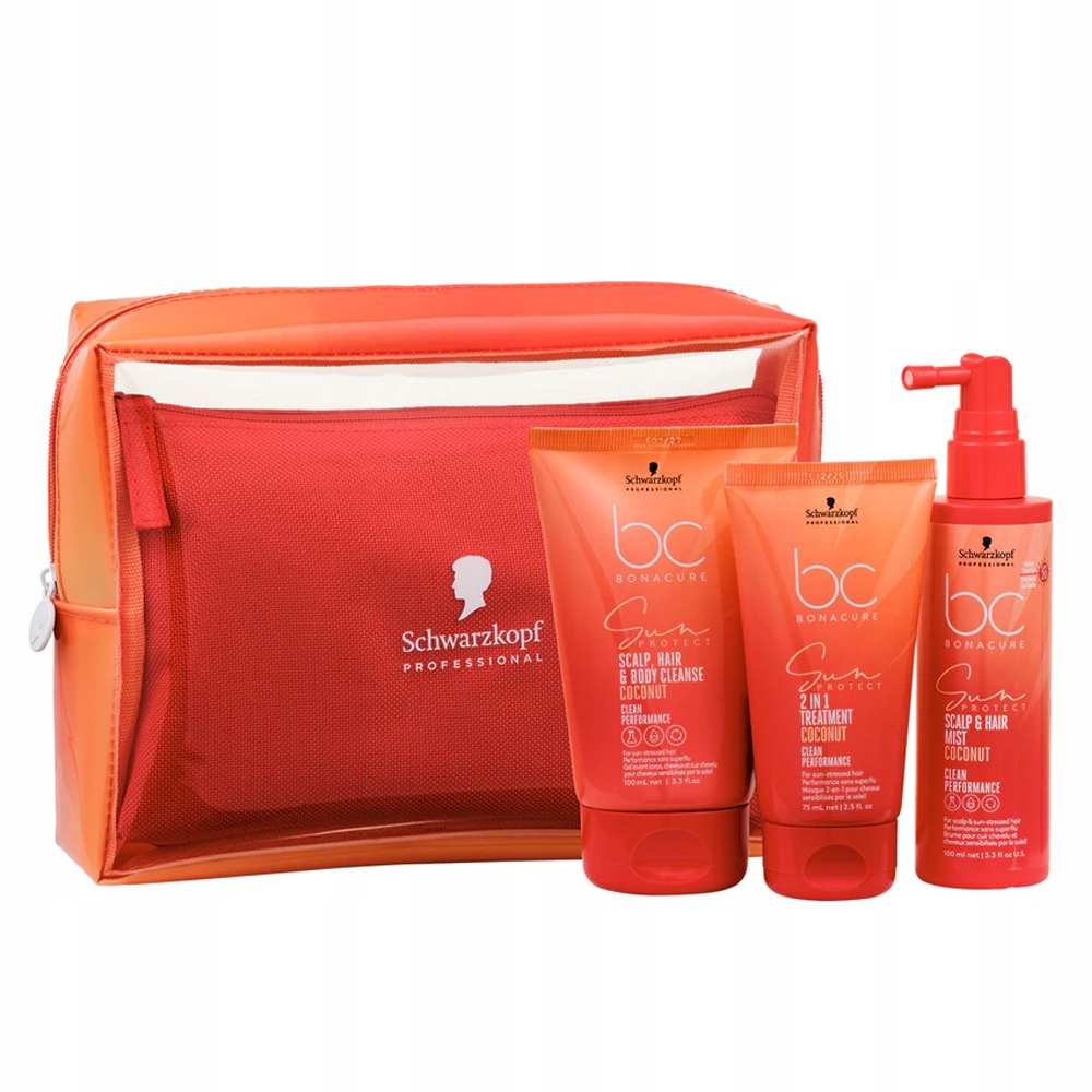 Schwarzkopf Bc Sun Protect vlasy na slunce cestovní sada kosmetická taštička