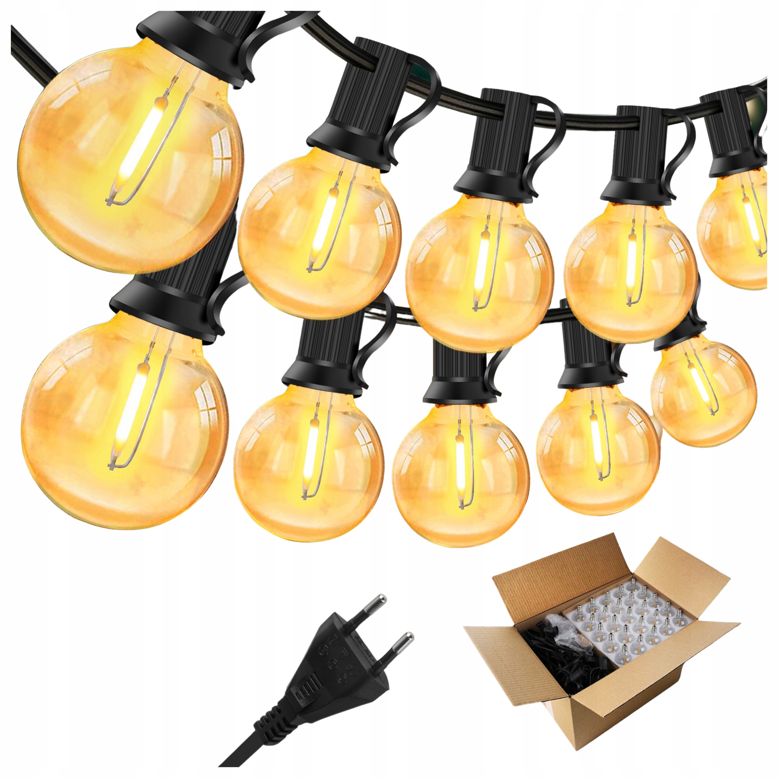 

Lampki Girlanda Ogrodowa 25LED Duże Żarówki