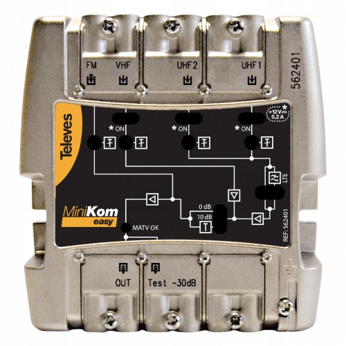 Усилитель MiniKom TELEVES UHF/UHF/VHF / FM 562401