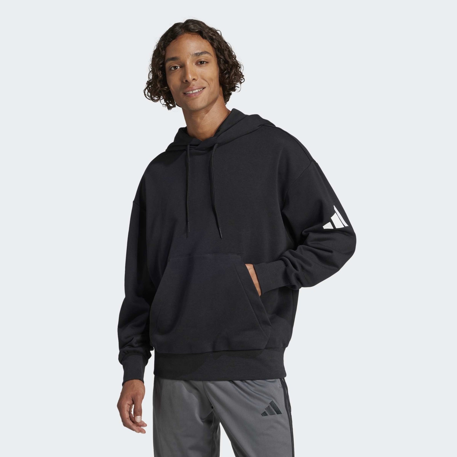Pánská mikina adidas Essentials Lose Fit Three Ft Hoodie