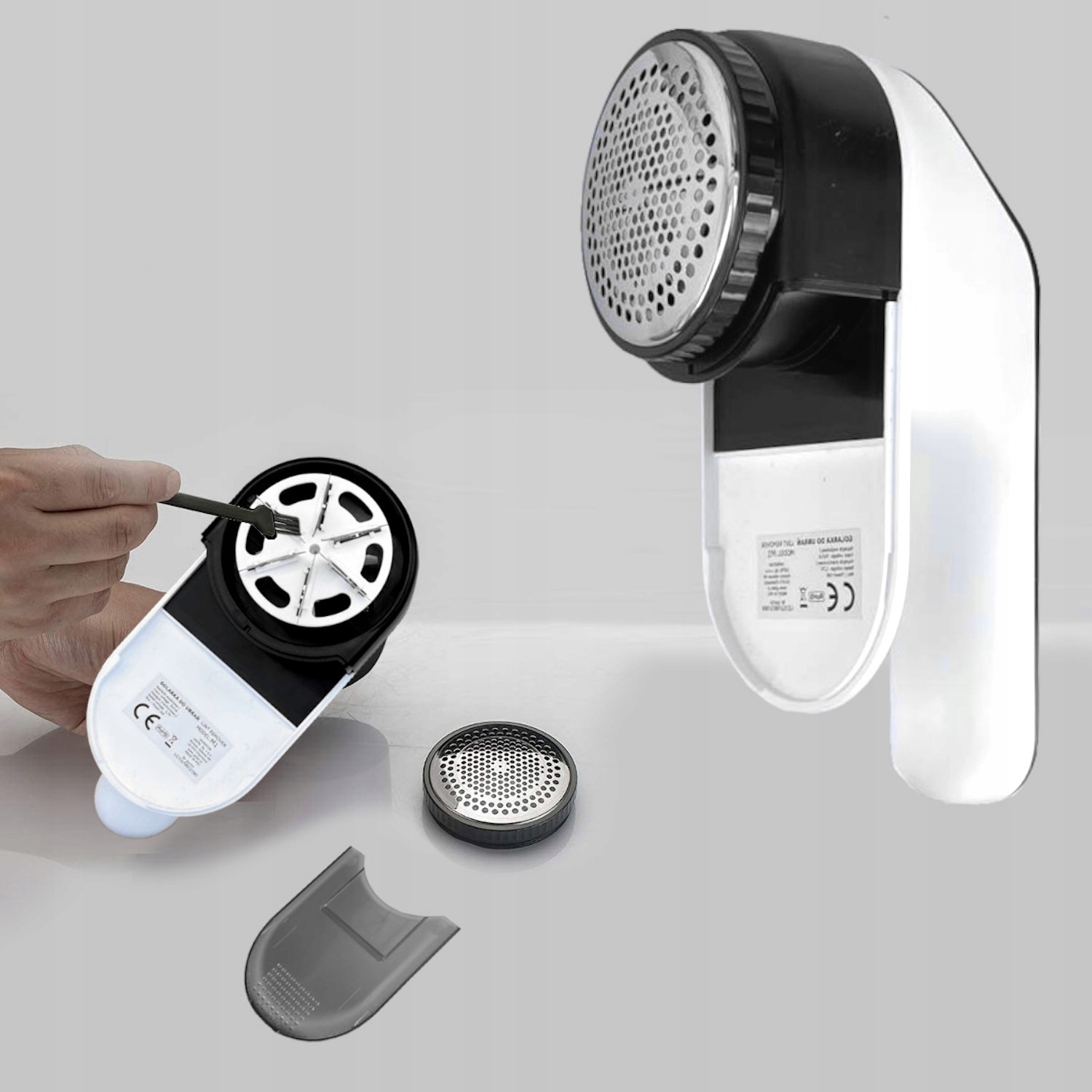 GOLARKA do ubrań swetrów tapicerki DUŻA MOCNA NOWOCZESNA 6 NOŻY SZCZOTECZKA Zasilanie sieciowo-akumulatorowe