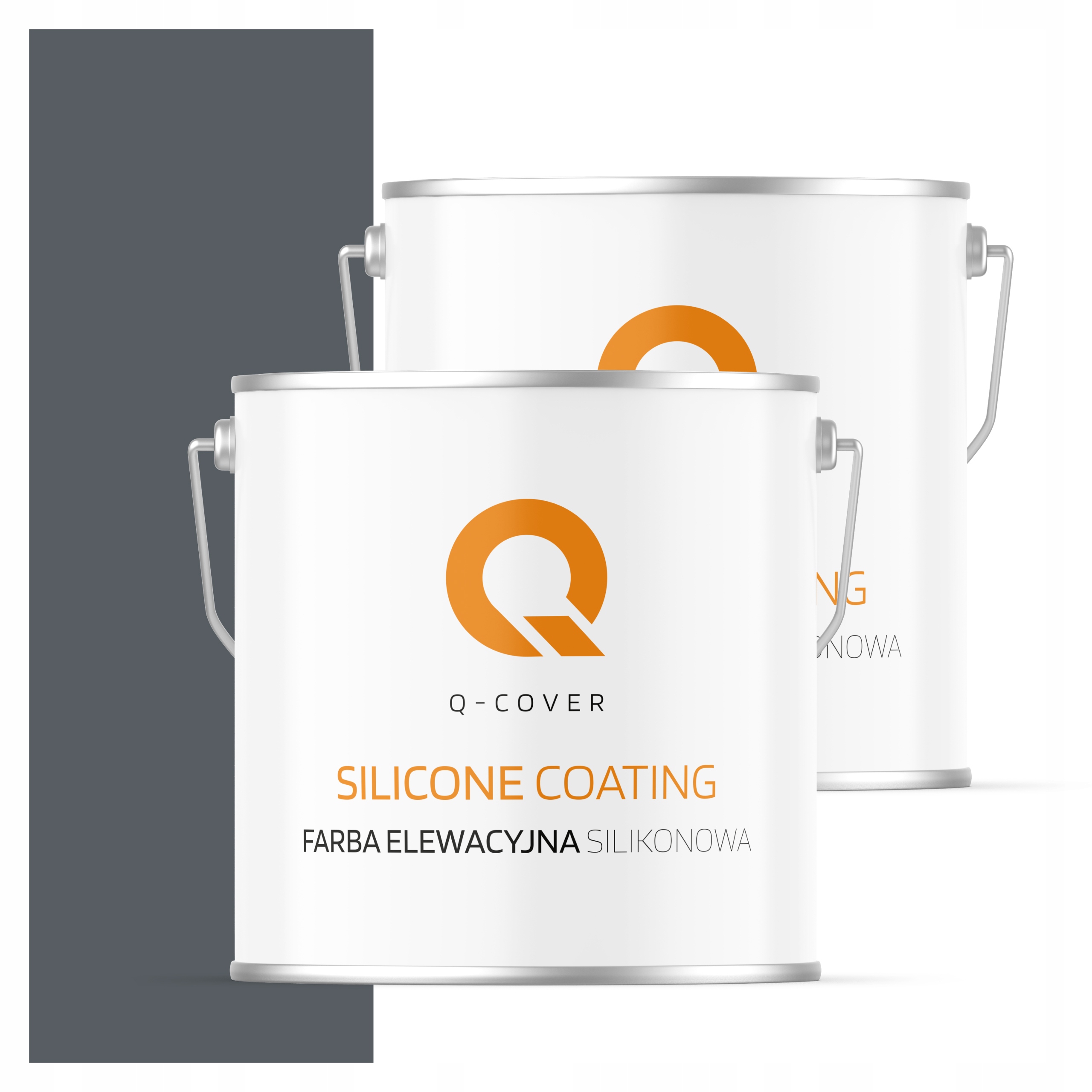 Silikónová fasádna farba 5L Fasáda Uv štruktúra Farba Šedá Grafitová