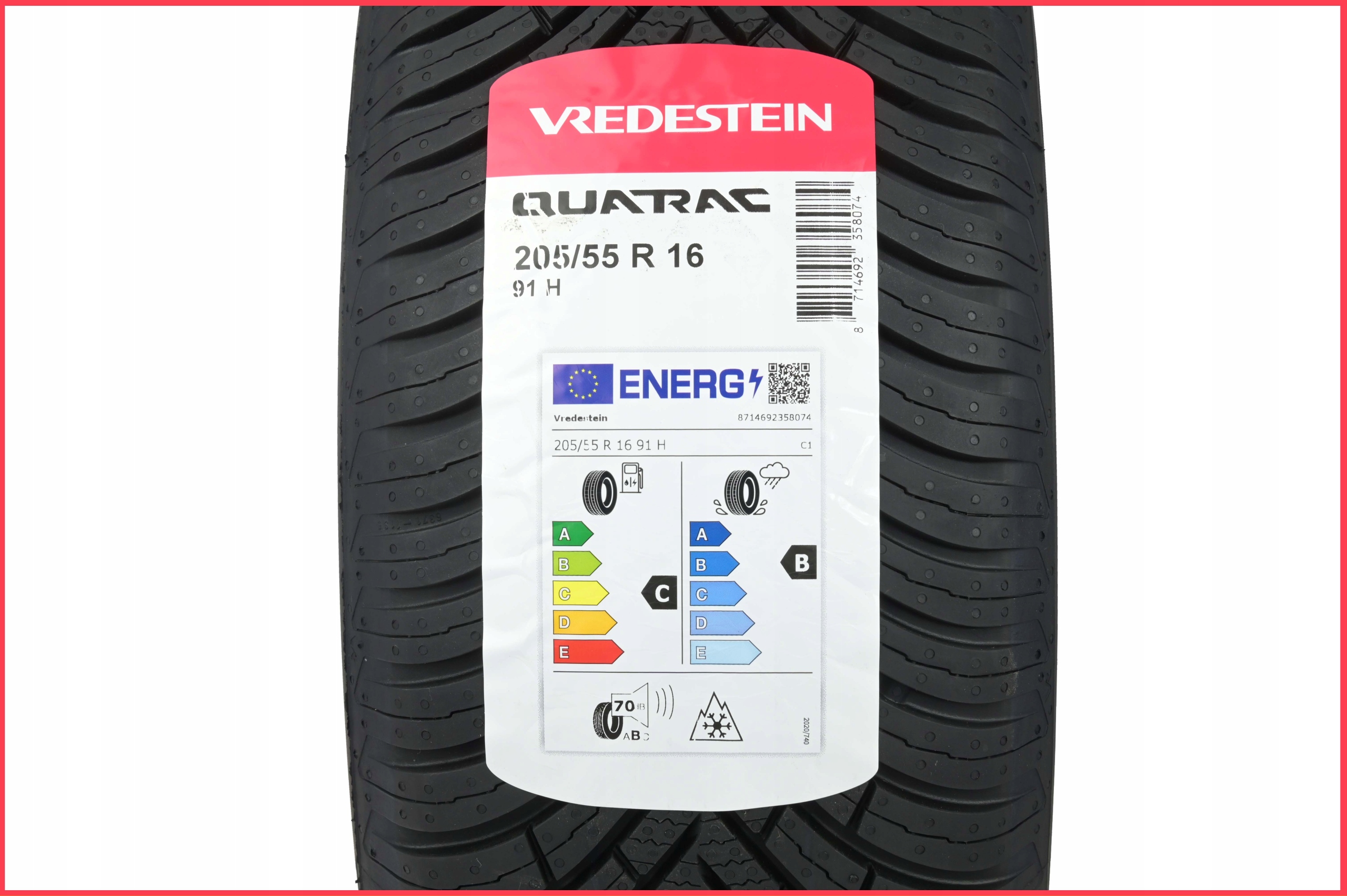 2 x 205/55R16 91H Quatrac VREDESTEIN CAŁOROCZNE Kod producenta AP20555016HQT6A00